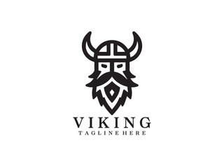 Viking Logo Design Icon Symbol Vector Template