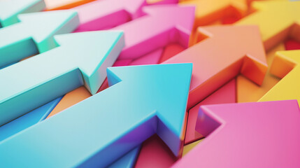 AI art, colorful arrow background