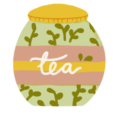 illustration of a jar of tea