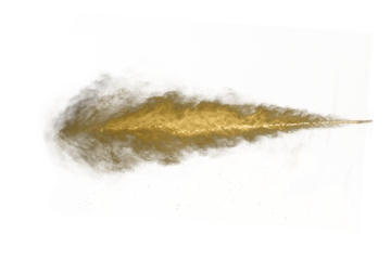 Golden powder explosion. Freeze motion.