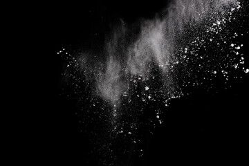 abstract powder splatted background,Freeze motion of color powder exploding throwing color...