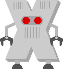 Robot Letter Vector Element X