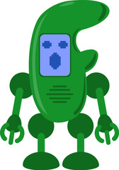 Robot Letter Alphabet Vector Element F