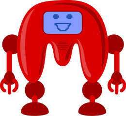 Robot Letter Alphabet Vector Element M