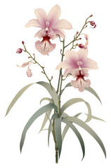 Fototapeta premium PNG An isolated orchid flower blossom plant. 