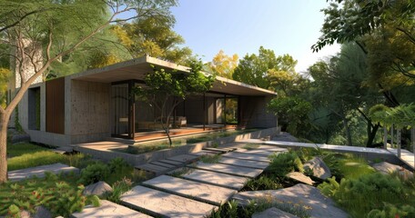 design exterior home 3D landscape