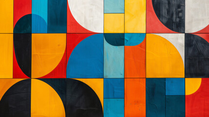 Bold Geometric Shapes Composition