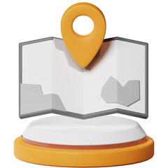 Map Pin location Trip Travel Holiday 3D