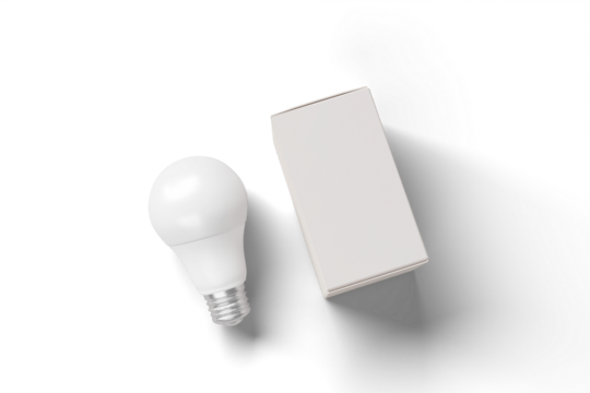 3d render light bulb on transparent background - Powered by Adobe