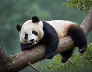 Foto op Plexiglas panda eating bamboo © LL. Zulfakar Hidayat