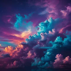 Rolgordijnen Fantastic colorful sky with clouds © Olena Kuzina