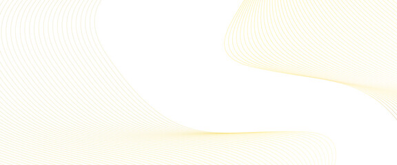 Fototapeta premium Vector abstract gold gradient wave element for design, wavy gold lines flowing smooth curve gradient color on transparent background.