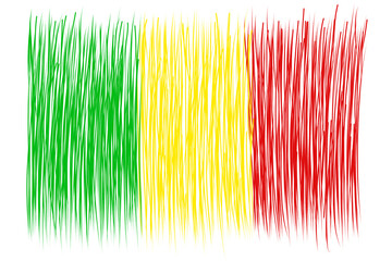 brush flag mali transparent background, mali brush watercolour flag design template element PNG file mali flag