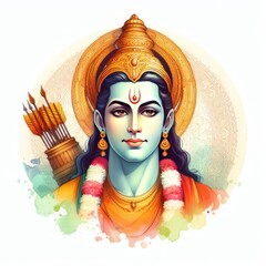 Ram Navami celebration to God Rama - obrazy, fototapety, plakaty