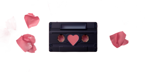 cassette tape on transaparent png file