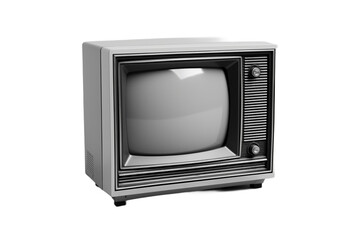 Old classic TV from the 80's on transaparent png file