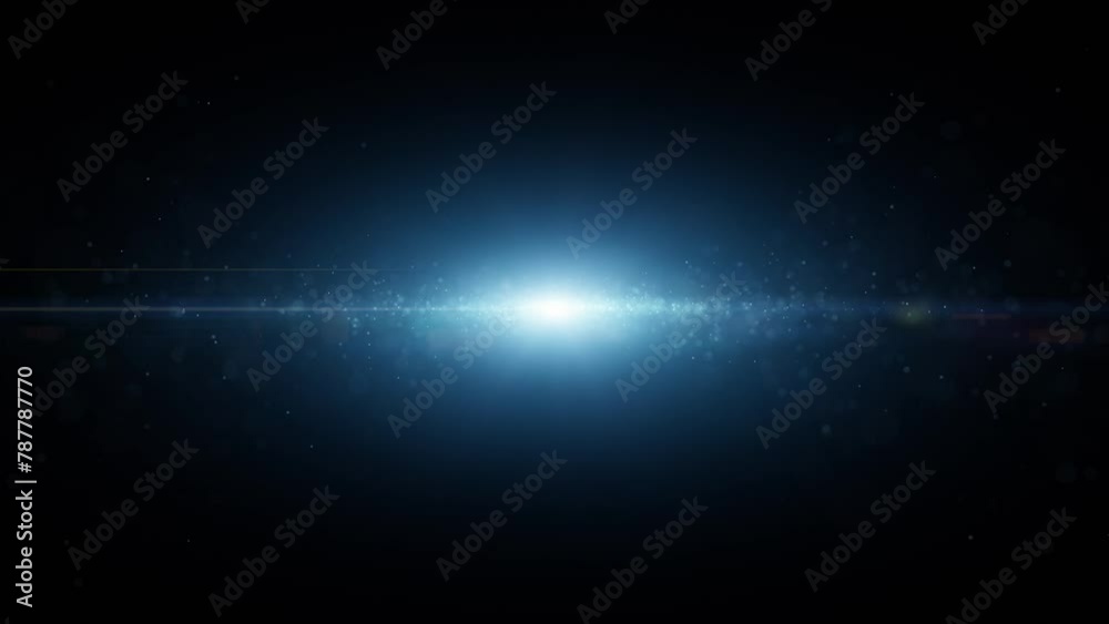 Sticker abstract dark blue universe with glowing star spot light loop animation. concept science.