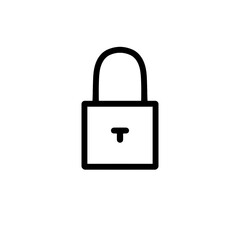 padlock icon on white background
