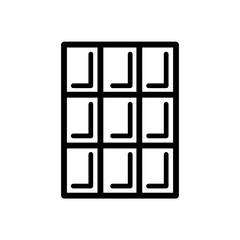 Chocolate bar icon with simple and modern design 