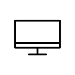 Computer monitor icon with simple and modern design 