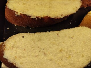 Authentic slices, traditional Mexican sweet bread made from butter slices with glaze,Auténtica rebanadas, pan dulce mexicano tradicional hecho de rebanadas de mantequilla con glaseado