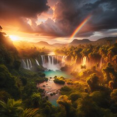 rainbow on the river