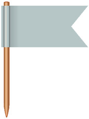 A simple flag design with a wooden pole