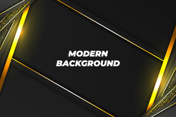 Modern background black and gold with element