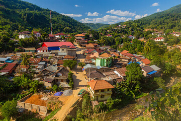 Naxay town in Phongsali province, Laos