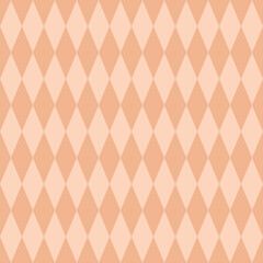 Seamless tan pink vintage medieval diamonds op art diagonal textile pattern vector - 787793790