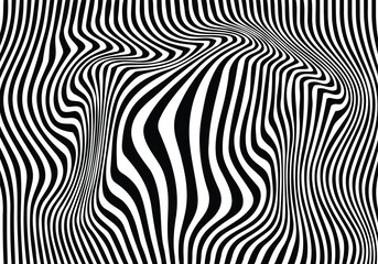 Zebra stripes in black isolated on white background.