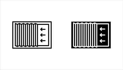 sliding door icon set. sliding door sign. vector illustration on white background.