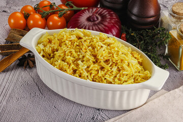 Indian cuisine lemon basmati rice