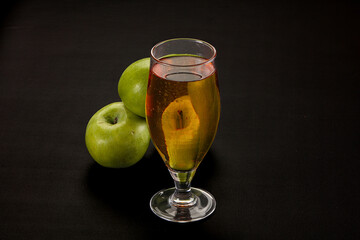 Fresh sweet natural apple juice