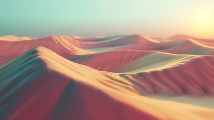 Desert Calm: Sand dunes shift gracefully, their soft curves inviting peaceful contemplation.