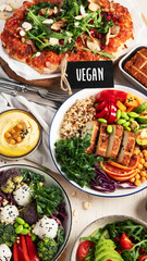 Green, healthy vegetarian food for lunch or dinner.