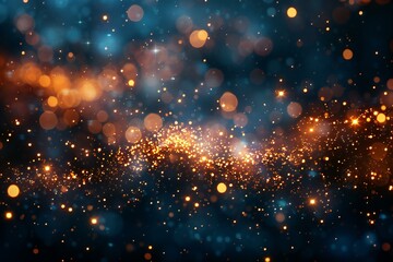 Abstract background with bokeh defocused lights and stars