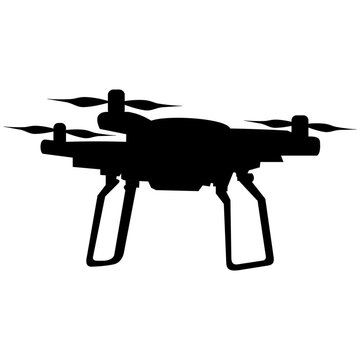 recommend clip art: Quadcopter silhouette