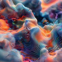A mesmerizing 3D, Abstract Multicolor Visualization.