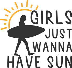 girls just wanna have sun summer-t-shirt-design-bundle-beach-shirt-vintage