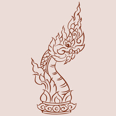 illustration of Asia dragon vector for card decoration illustration