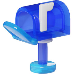 Mailbox message Communication Network 3D Object
