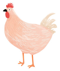 Hen png farm animal digital art, transparent background