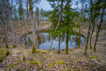 Kaali field of meteorite craters in Saaremaa, Estonia 
