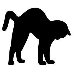 Fototapeta premium Cat shadow single 24 cute, png illustration.