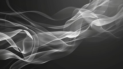 Transparent smoke background on abstract modern monochrome background