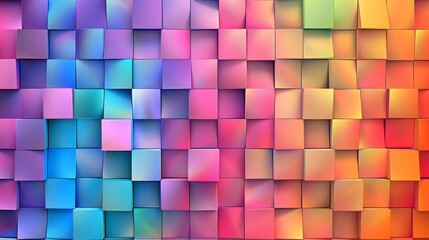 Rainbow-colored modern background with abstract squares