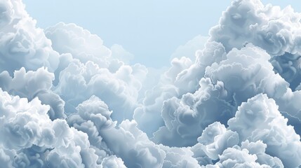 Realistic cloud border and weather meteo frame realistic modern illustration. Fluffy cirrus cumulus cloud isolated on transparent background.
