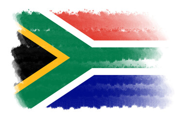 brush flag south Africa transparent background, south africa brush watercolour flag design template element PNG file south Africa flag