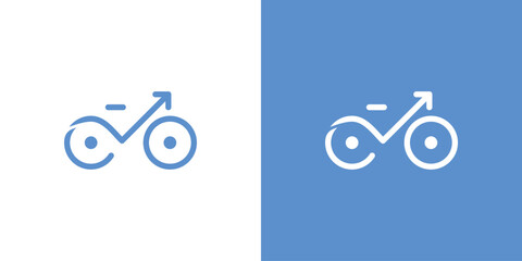 Simple Bicycle Logo. Cycle Arrow Logo Icon Symbol Vector Design Inspiration.